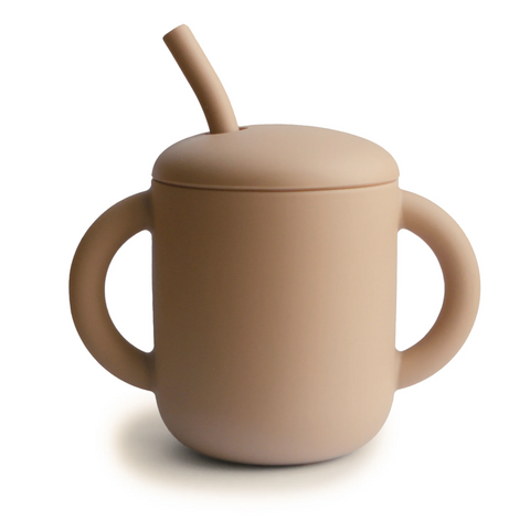 Mushie Silicone Training Cup + Straw