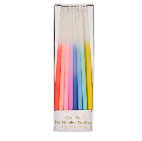 Rainbow Dipped Birthday Candles