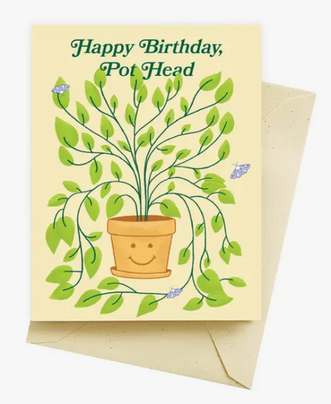 Pot Head Birthday Card