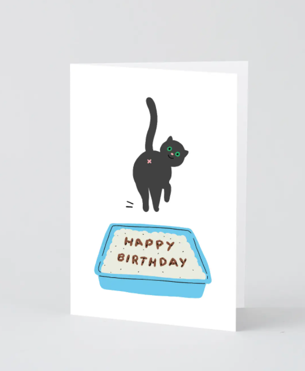 Birthday Cat Poop Card