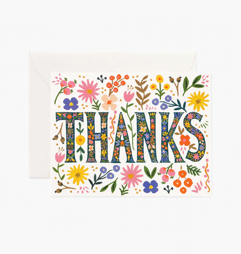 Floral Thanks Card Boxed Set (Set of 8)