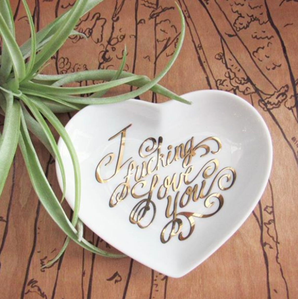I Fucking Love You Heart Dish