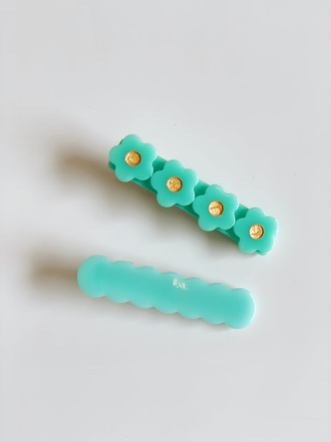 Flower Bar Clips (Set of 2)