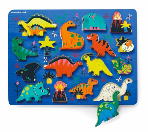 16 pc Wood Puzzle Dinosaur