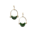 African Jade Mini Eclipse Earrings
