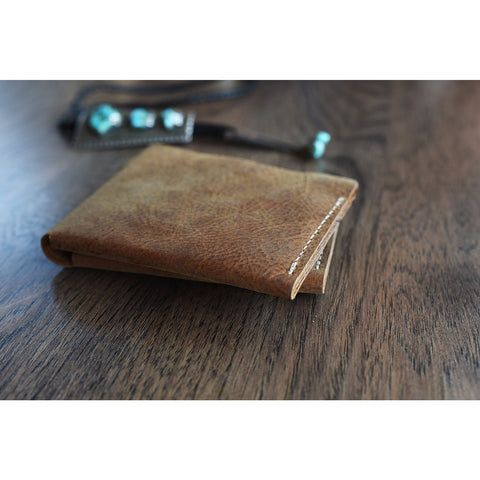 Tan Buck Bifold Leather Wallet