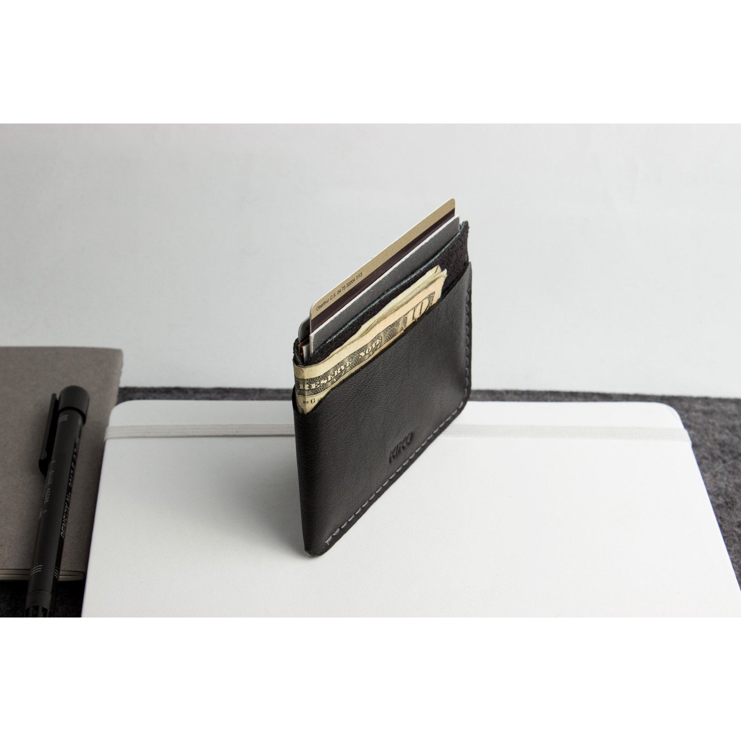 Triple Pocket Leather Card Case