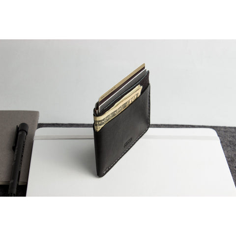 Triple Pocket Leather Card Case