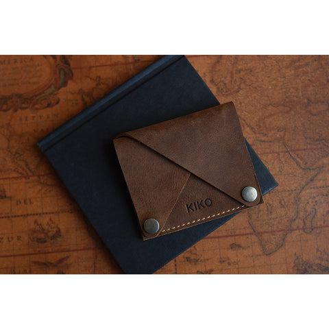 Wing Fold Leather Card Case