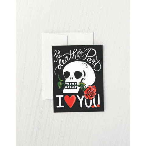 Skull and Rose Card