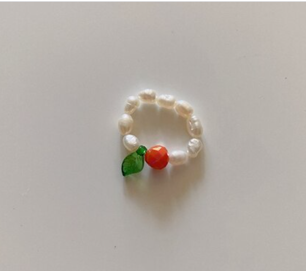 Pearl Beaded Fruit Ring