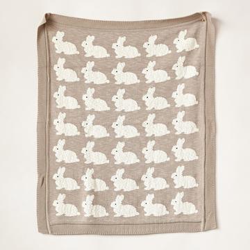 Bunny Knit Baby Blanket