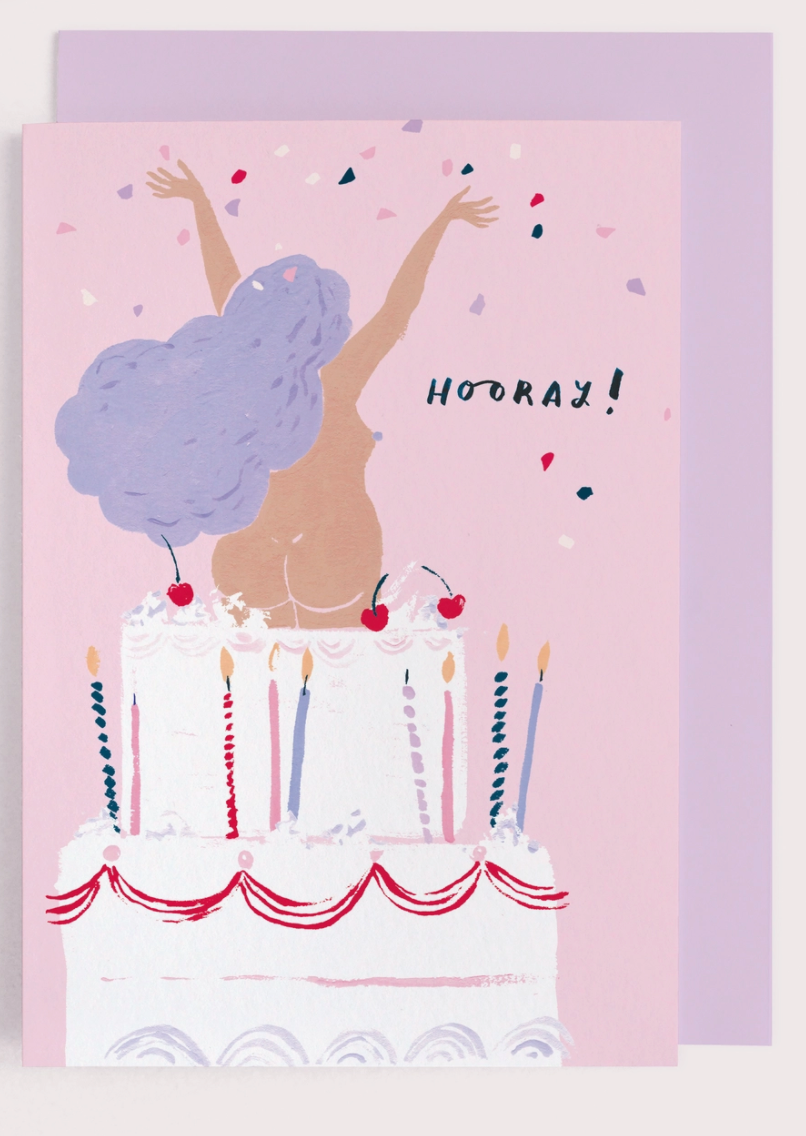 Hooray Birthday Cake Card