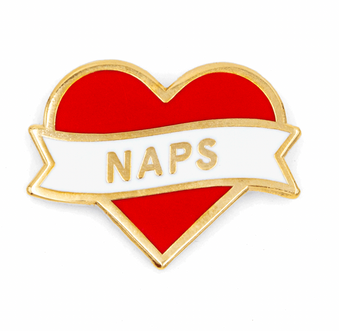 Heart Naps Enamel Pin
