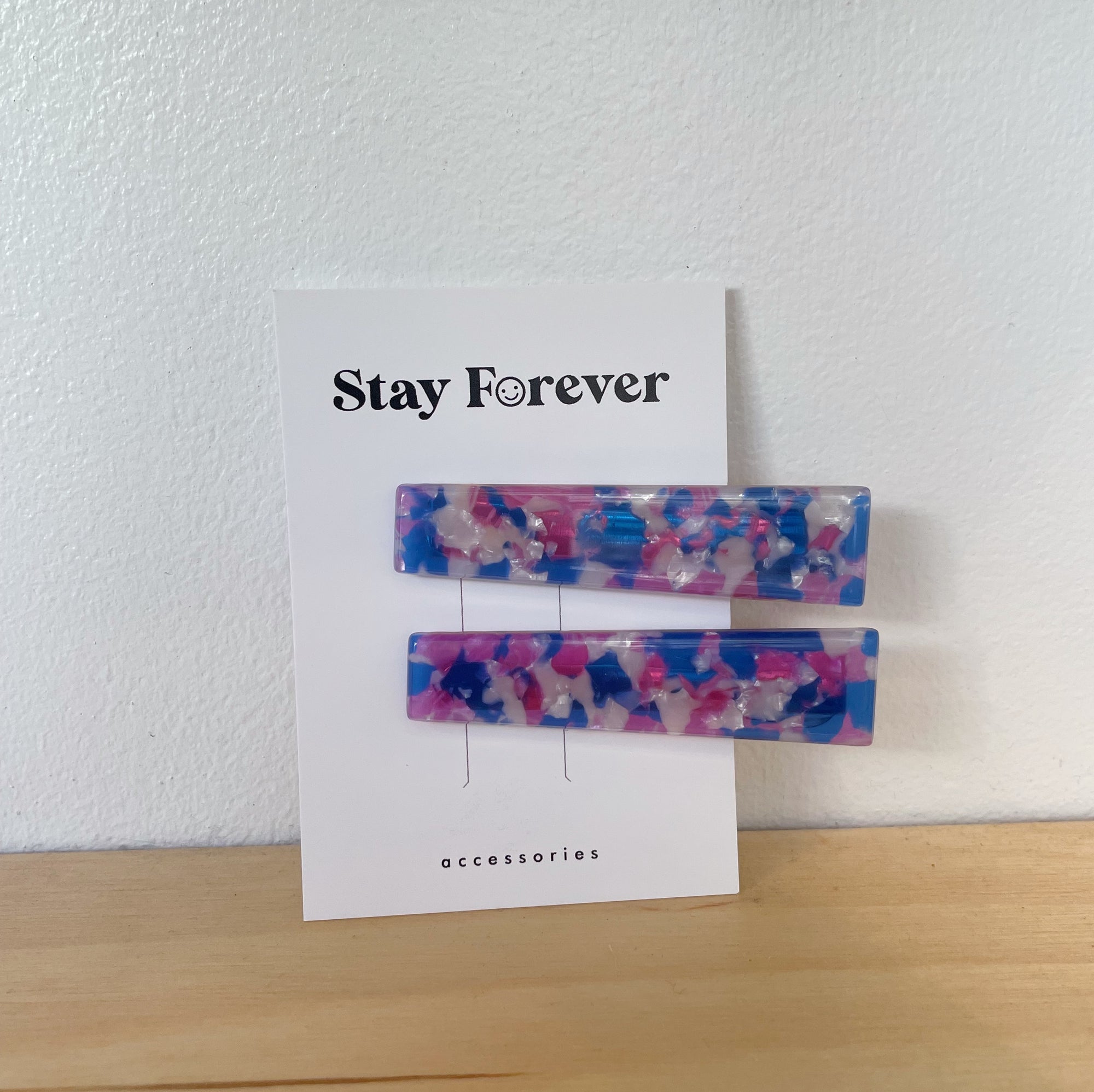 Acrylic Marbled Bar Clip