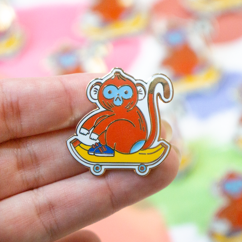 Sk8ter Monkey Hard Enamel Pin