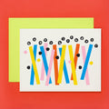 Abstract Birthday Candles Card