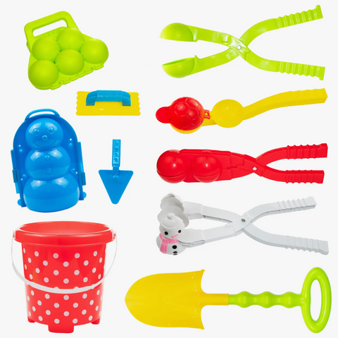 Snowball Maker and Beach Sand Toy Tools 11Pcs Set