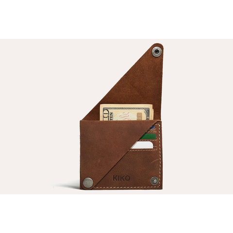 Wing Fold Leather Card Case