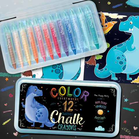 Dry Erase Twistable Chalk Crayons Dinosaur World