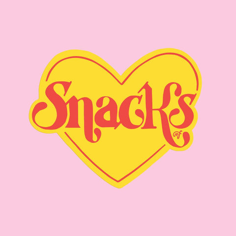 Snacks Heart Vinyl Sticker