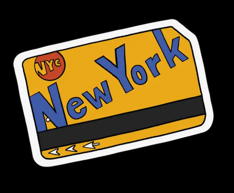 Metrocard Vinyl Sticker