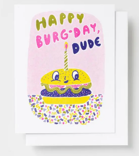 Burger Birthday Card