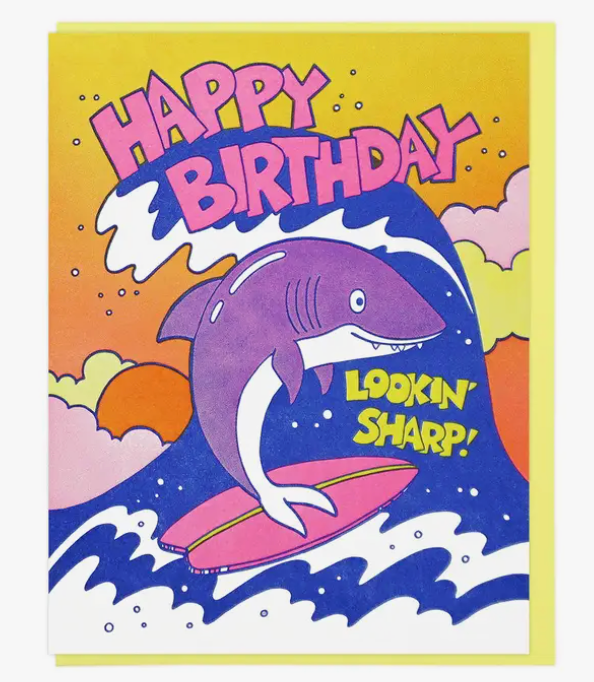 Lookin' Sharp Shark Birthday Card - Stay Forever