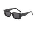 Wide Rectangle Sunglasses Black