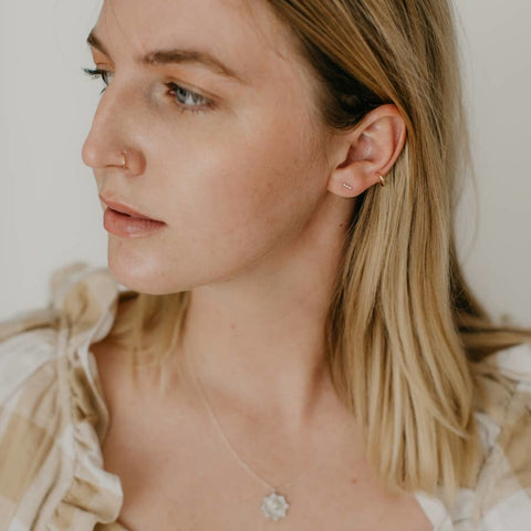 Silver Three Bead Studs