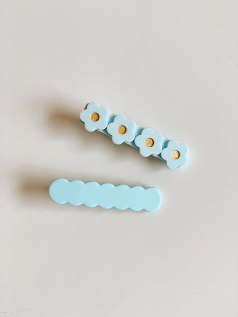 Flower Bar Clips (Set of 2)