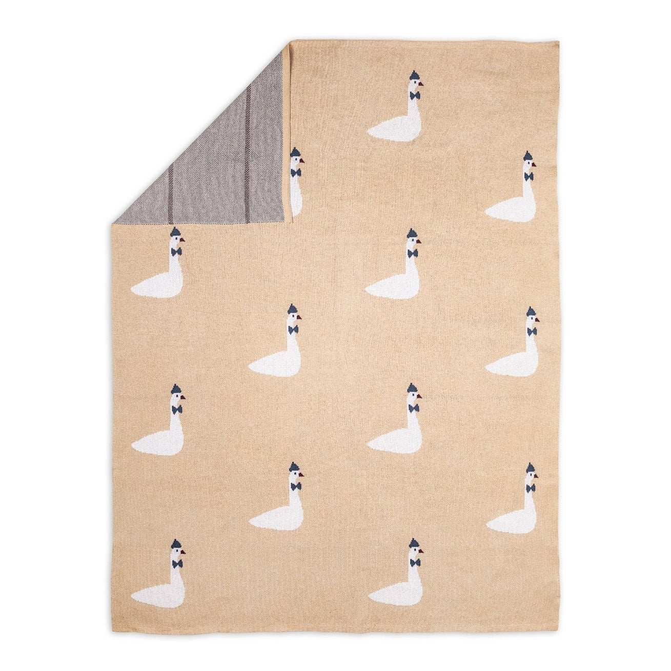 Goose Baby Blanket Tan