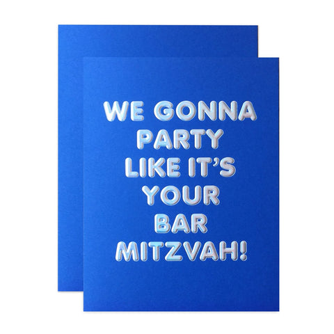 Bar Mitzvah Party Congrats Card