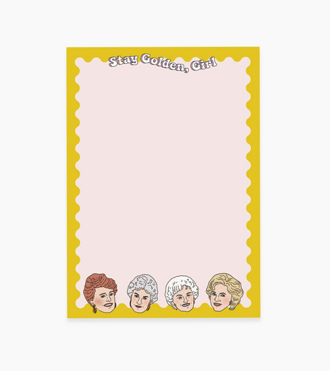 Stay Golden Girl Notepad