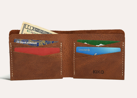 Tan Buck Bifold Leather Wallet
