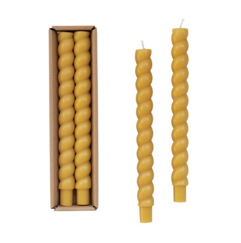 Twisted Taper Candles - Set of 2