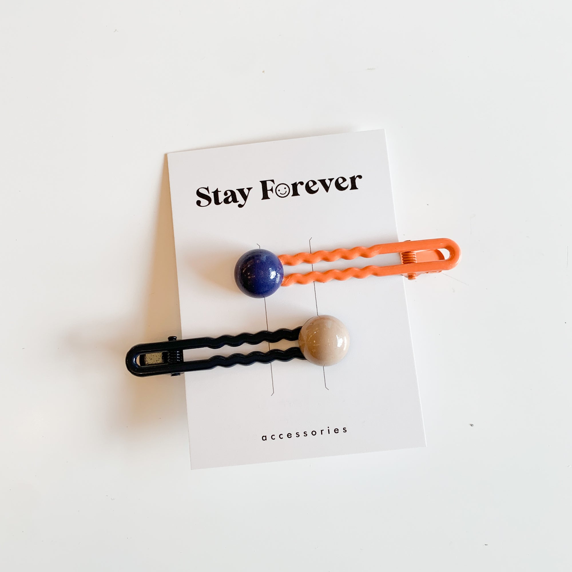 Wavy Ball Hair Clips (Set of 2)