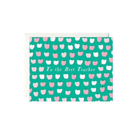 Green Apples Teacher Thank You Card