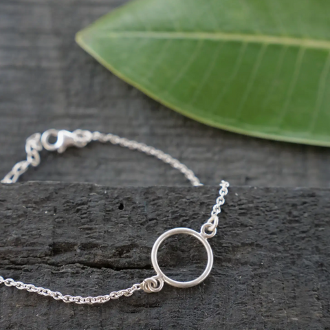 Sterling Silver Open Circle Bracelet