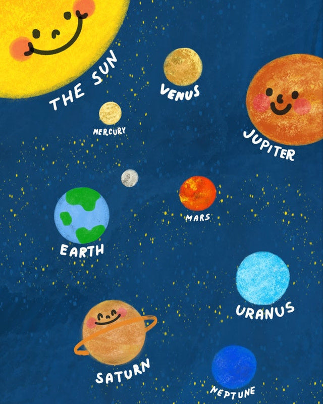 Solar System Print 12x18 - Stay Forever