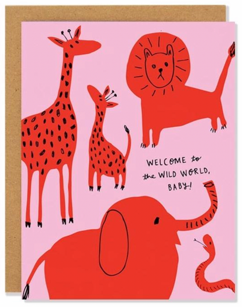 Wild World Baby Card