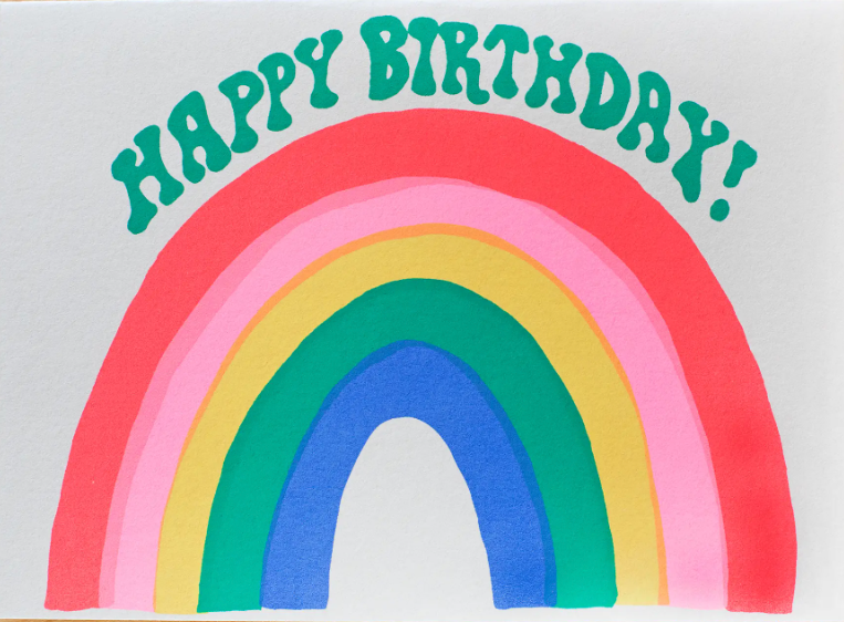 Birthday Rainbow Card - Stay Forever