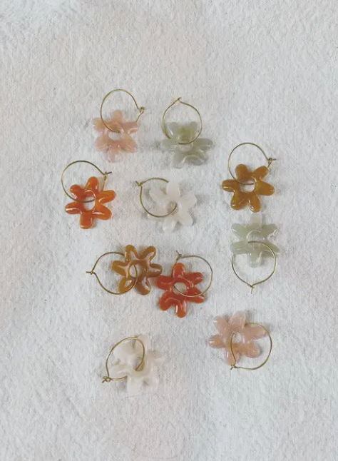 Daisy Hoop Earrings