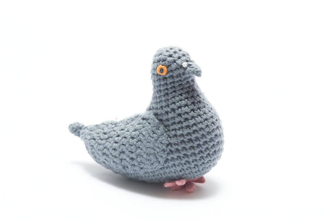 Crochet Pigeon Baby Rattle