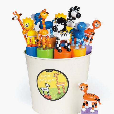 Safari Push Puppets Assorted