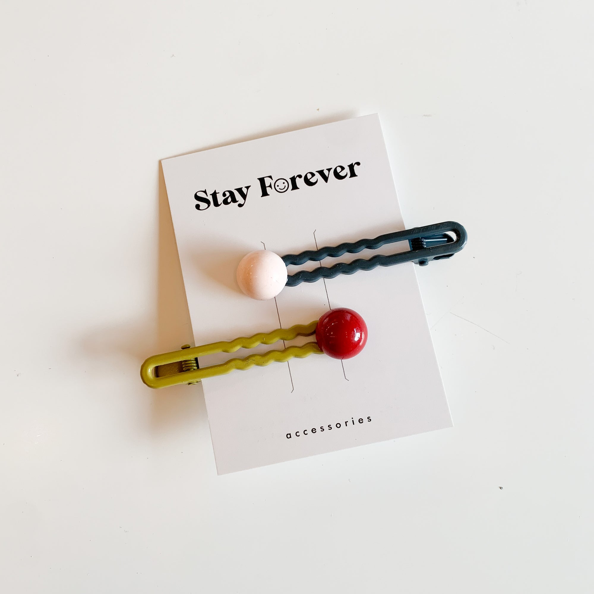 Wavy Ball Hair Clips (Set of 2)