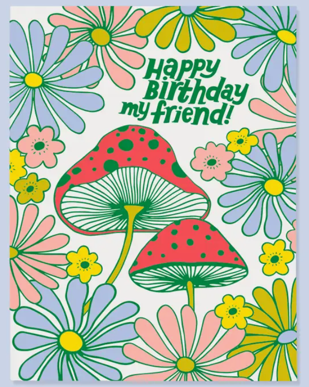 Mushroom Birthday Card