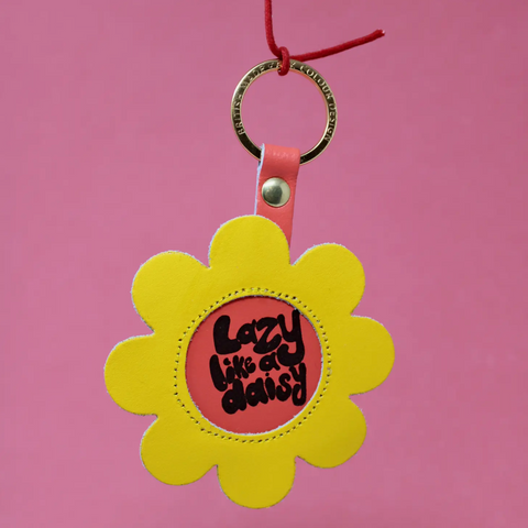 Lazy Daisy Key Fob  Yellow