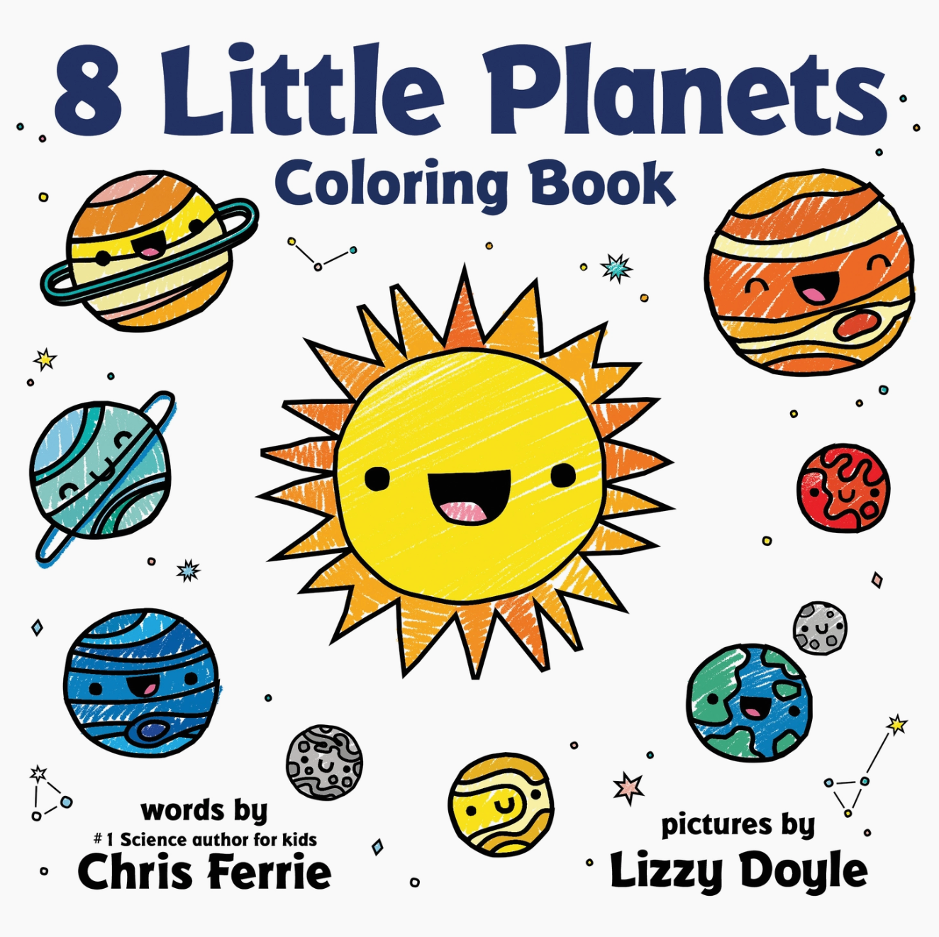 8 Little Planets Coloring Book
