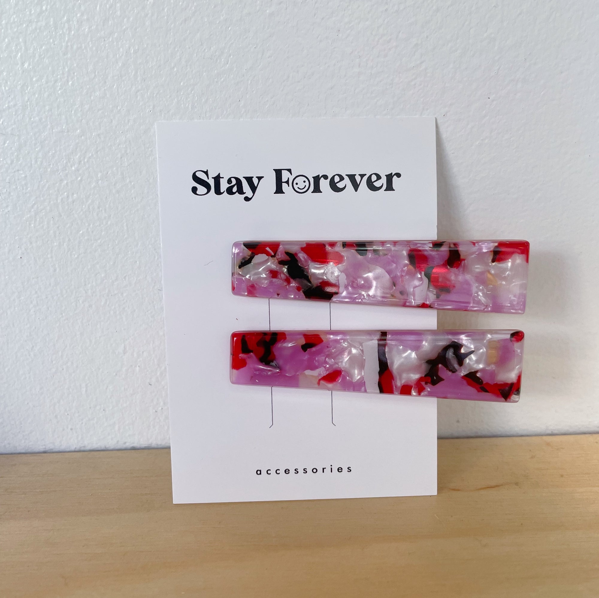 Acrylic Marbled Bar Clip